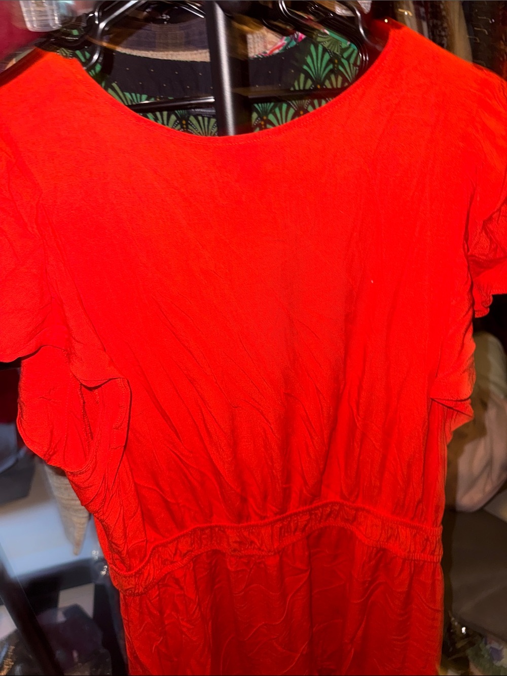 Knox Rose Orange V‑Neck Tiered Maxi Dress - Picture 7 of 9